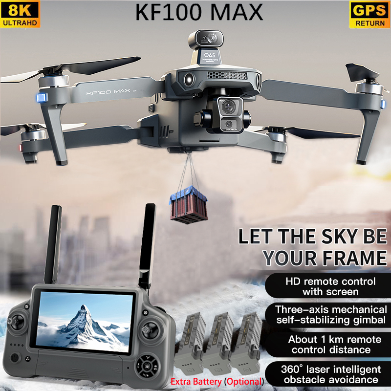 KF100 MAX GPS Drone 4K Kamera  - Drone Gimbal Brushless incelemesi ve fiyatı